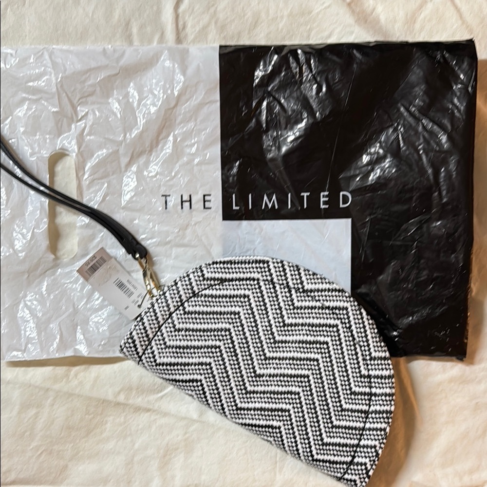 The Limited Black and White Clutch